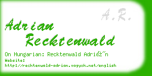 adrian recktenwald business card